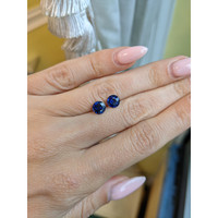 2.18&nbsp;Ct.Tw.Total Carat Weight Blue Sapphire Pair from Ceylon (Sri Lanka) Life Style