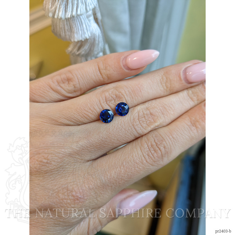 2.18 Ct.Tw. Blue Sapphire Pair from Ceylon (Sri Lanka)