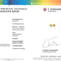 6.24&nbsp;Ct.Tw.Total Carat Weight Yellow Sapphire Pair from Ceylon (Sri Lanka) Scan Report