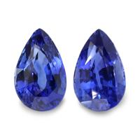 7.35 Ct.Tw.Total Carat Weight Blue Sapphire Pair from Ceylon (Sri Lanka) Video
