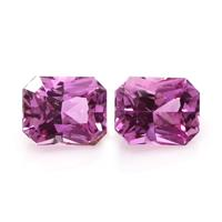 1.08 Ct.Tw.Total Carat Weight Pink Sapphire Pair from Ceylon (Sri Lanka) Video