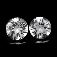 1.13 Ct.Tw.Total Carat Weight White Sapphire Pair from Ceylon (Sri Lanka) Video