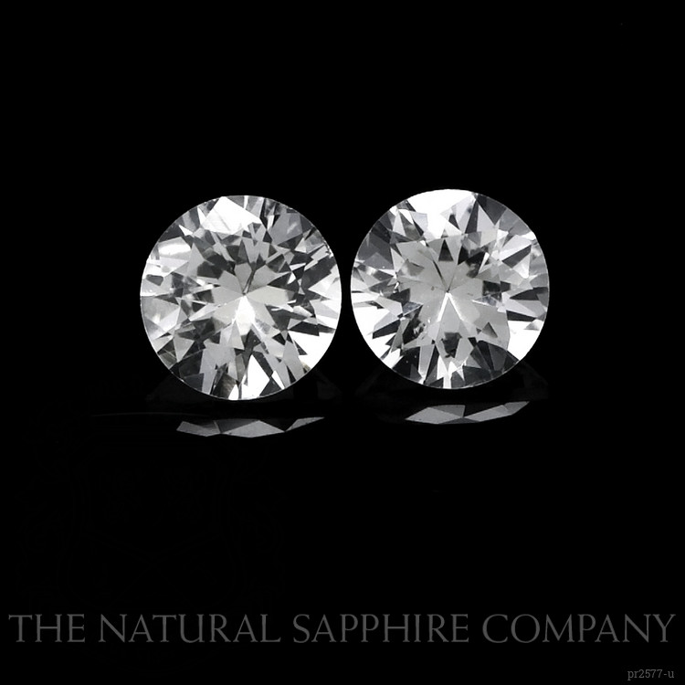 1.13 Ct.Tw. White Sapphire Pair from Ceylon (Sri Lanka)