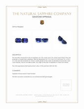 4.35 Ct.Tw.Total Carat Weight Blue Sapphire Pair from Ceylon (Sri Lanka) Appraisal