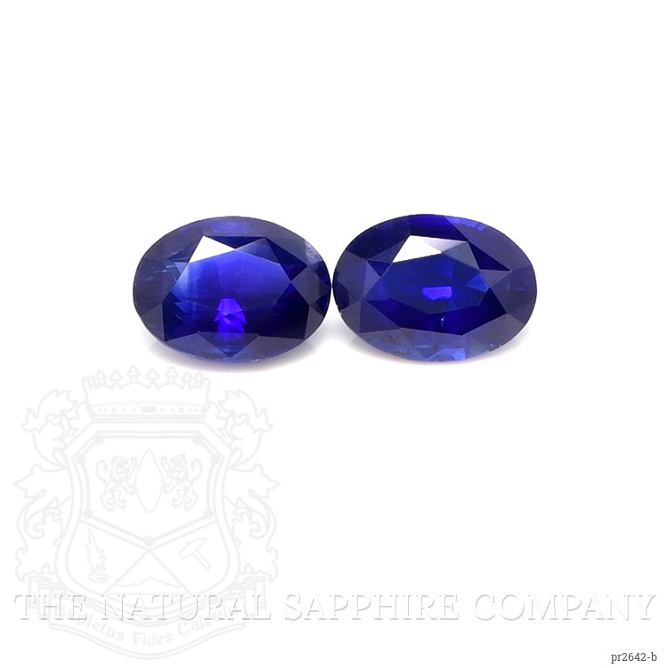 3.51 Ct.Tw. Blue Sapphire Pair from Ceylon (Sri Lanka)