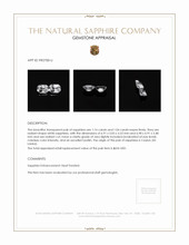 2.18&nbsp;Ct.Tw.Total Carat Weight White Sapphire Pair from Ceylon (Sri Lanka) Appraisal