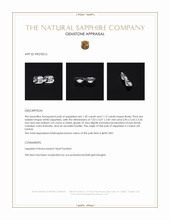 2.32 Ct.Tw.Total Carat Weight White Sapphire Pair from Ceylon (Sri Lanka) Appraisal