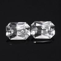 2.32&nbsp;Ct.Tw.Total Carat Weight White Sapphire Pair from Ceylon (Sri Lanka) Video