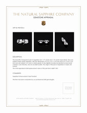 2.29 Ct.Tw.Total Carat Weight White Sapphire Pair from Ceylon (Sri Lanka) Appraisal