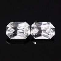 2.29&nbsp;Ct.Tw.Total Carat Weight White Sapphire Pair from Ceylon (Sri Lanka) Video