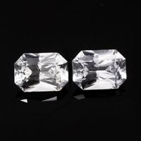 2.26&nbsp;Ct.Tw.Total Carat Weight White Sapphire Pair from Ceylon (Sri Lanka) Video