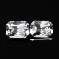 2.30&nbsp;Ct.Tw.Total Carat Weight White Sapphire Pair from Ceylon (Sri Lanka) Video