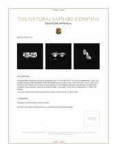 2.52 Ct.Tw.Total Carat Weight White Sapphire Pair from Ceylon (Sri Lanka) Appraisal