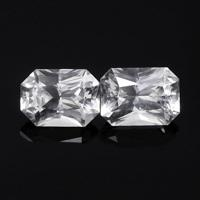2.52&nbsp;Ct.Tw.Total Carat Weight White Sapphire Pair from Ceylon (Sri Lanka) Video