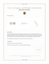 1.16 Ct.Tw.Total Carat Weight Peach Sapphire Pair from Ceylon (Sri Lanka) Appraisal