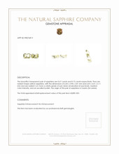 1.40 Ct.Tw.Total Carat Weight Yellow Sapphire Pair from Ceylon (Sri Lanka) Appraisal