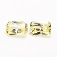 1.33 Ct.Tw.Total Carat Weight Yellow Sapphire Pair from Ceylon (Sri Lanka) Video