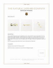 1.24 Ct.Tw.Total Carat Weight Yellow Sapphire Pair from Ceylon (Sri Lanka) Appraisal