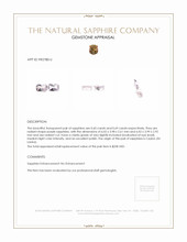 1.29&nbsp;Ct.Tw.Total Carat Weight Purple Sapphire Pair from Ceylon (Sri Lanka) Appraisal