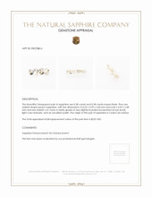 1.16 Ct.Tw.Total Carat Weight Peach Sapphire Pair from Ceylon (Sri Lanka) Appraisal