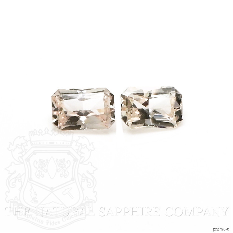 1.34 Ct.Tw. Peach Sapphire Pair from Ceylon (Sri Lanka)