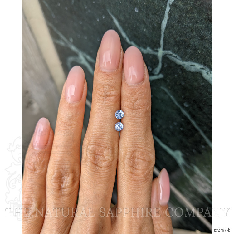 0.66 Ct.Tw. Blue Sapphire Pair from Ceylon (Sri Lanka)
