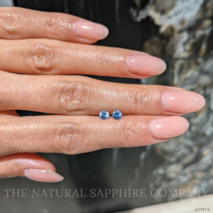 0.66 Ct.Tw. Blue Sapphire Pair from Ceylon (Sri Lanka)