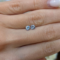 0.64 Ct.Tw.Total Carat Weight Blue Sapphire Pair from Ceylon (Sri Lanka) Life Style
