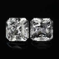 8.44&nbsp;Ct.Tw.Total Carat Weight White Sapphire Pair from Ceylon (Sri Lanka) Video
