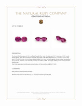 4.44 Ct.Tw.Total Carat Weight Purplish Red Ruby Pair from Burma (Myanmar) Appraisal