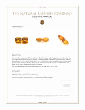 5.07&nbsp;Ct.Tw.Total Carat Weight Yellowish Orange Sapphire Pair from Ceylon (Sri Lanka) Appraisal