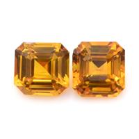 5.07&nbsp;Ct.Tw.Total Carat Weight Yellowish Orange Sapphire Pair from Ceylon (Sri Lanka) Video