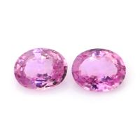 5.03 Ct.Tw.Total Carat Weight Pink Sapphire Pair from Ceylon (Sri Lanka) Video