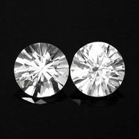 1.96 Ct.Tw.Total Carat Weight White Sapphire Pair from Ceylon (Sri Lanka) Video