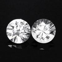 2.15 Ct.Tw.Total Carat Weight White Sapphire Pair from Ceylon (Sri Lanka) Video