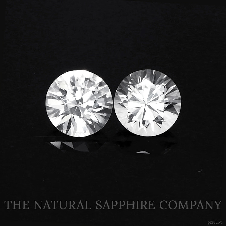 2.15 Ct.Tw. White Sapphire Pair from Ceylon (Sri Lanka)