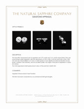 1.80 Ct.Tw.Total Carat Weight White Sapphire Pair from Ceylon (Sri Lanka) Appraisal