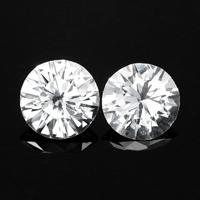 1.80 Ct.Tw.Total Carat Weight White Sapphire Pair from Ceylon (Sri Lanka) Video