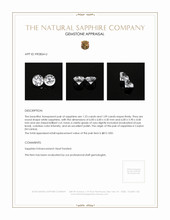 2.32 Ct.Tw.Total Carat Weight White Sapphire Pair from Ceylon (Sri Lanka) Appraisal