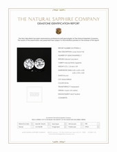 2.32 Ct.Tw.Total Carat Weight White Sapphire Pair from Ceylon (Sri Lanka) Scan Report