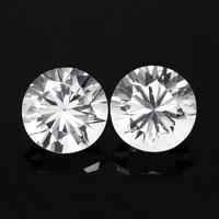 2.32 Ct.Tw.Total Carat Weight White Sapphire Pair from Ceylon (Sri Lanka) Video