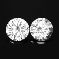 1.86 Ct.Tw.Total Carat Weight White Sapphire Pair from Ceylon (Sri Lanka) Video