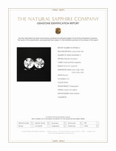 1.83&nbsp;Ct.Tw.Total Carat Weight White Sapphire Pair from Ceylon (Sri Lanka) Scan Report