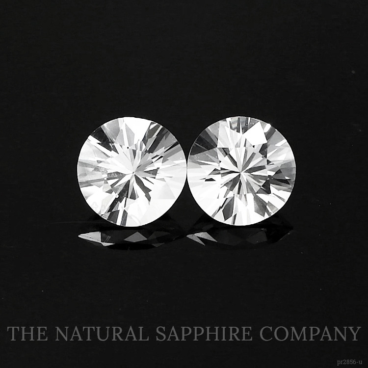 1.83 Ct.Tw. White Sapphire Pair from Ceylon (Sri Lanka)
