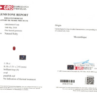 2.92 Ct.Tw.Total Carat Weight Ruby Pair from Mozambique Scan Report