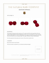 1.59 Ct.Tw.Total Carat Weight Ruby Pair from Mozambique Appraisal