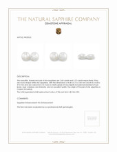 5.92 Ct.Tw.Total Carat Weight White Star Sapphire Pair from Ceylon (Sri Lanka) Appraisal