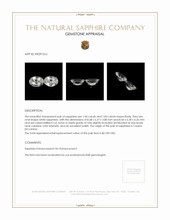 3.43&nbsp;Ct.Tw.Total Carat Weight White Sapphire Pair from Ceylon (Sri Lanka) Appraisal