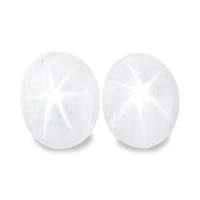 5.56&nbsp;Ct.Tw.Total Carat Weight White Star Sapphire Pair from Ceylon (Sri Lanka) Video