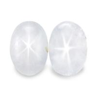 4.32&nbsp;Ct.Tw.Total Carat Weight White Star Sapphire Pair from Ceylon (Sri Lanka) Video